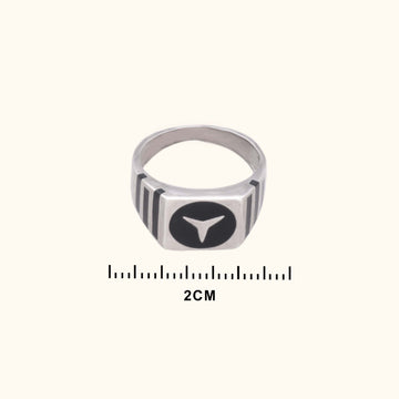 Traditional Elegance Simple  Mens Silver Ring